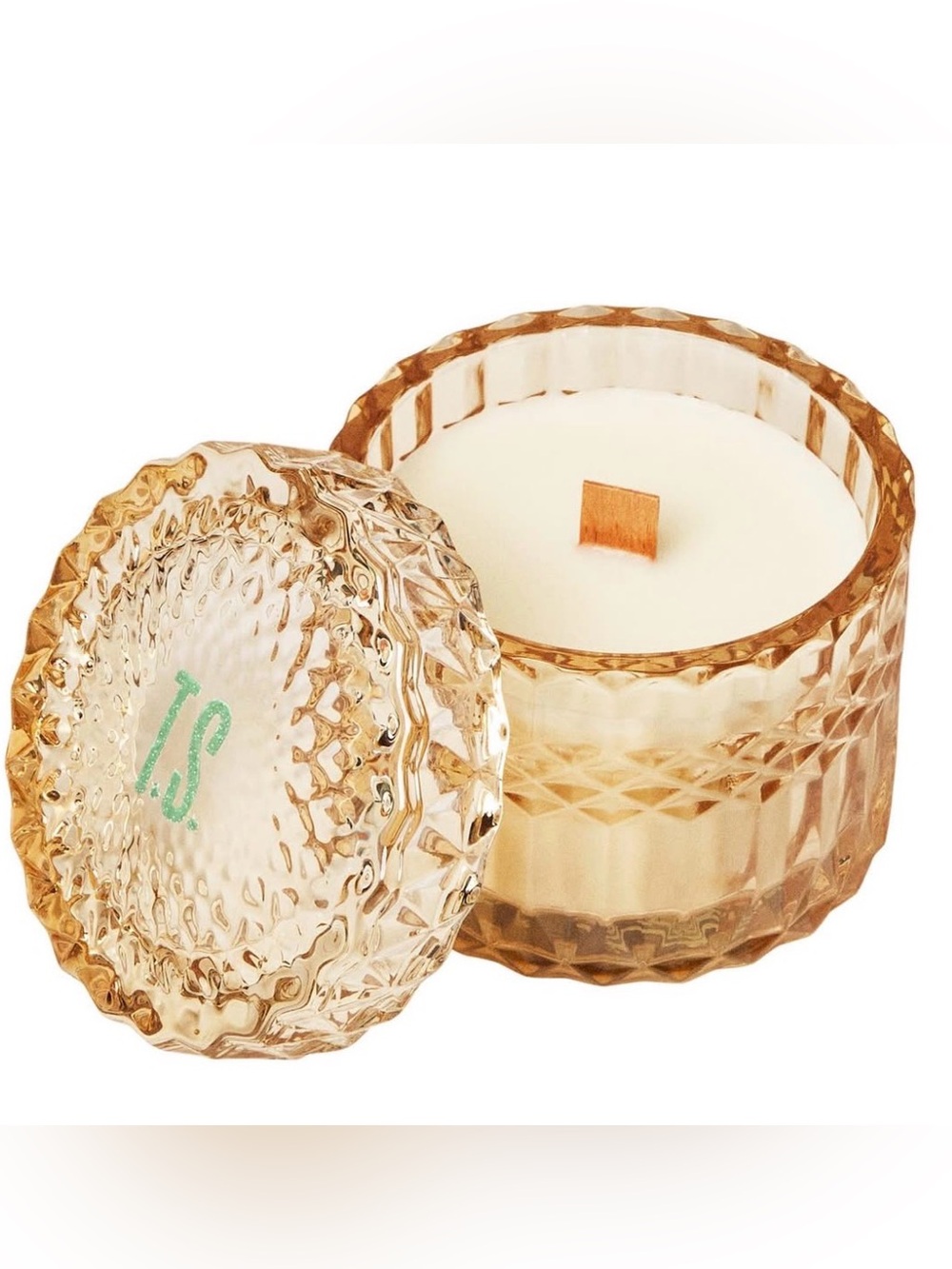 Taylor Swift The Life of a Showgirl Wood-Wick Candle - Decorative Cut Glass Jar